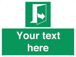 Custom sign safe condition door opens pulling left hand side